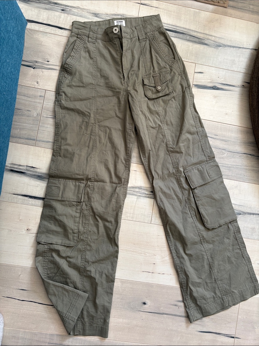 Cotton On Men's Cargo Pants in Olive